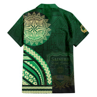 Saineha High School Family Matching Off The Shoulder Long Sleeve Dress and Hawaiian Shirt Ngatu and Polynesian Pattern LT03 - Polynesian Pride