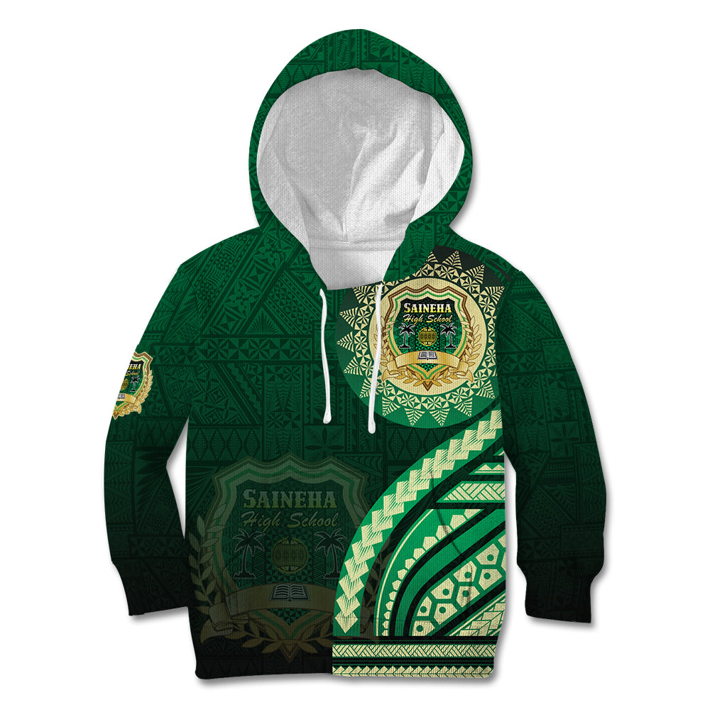 Saineha High School Kid Hoodie Ngatu and Polynesian Pattern LT03 Hoodie Green - Polynesian Pride