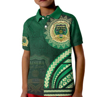 Saineha High School Kid Polo Shirt Ngatu and Polynesian Pattern