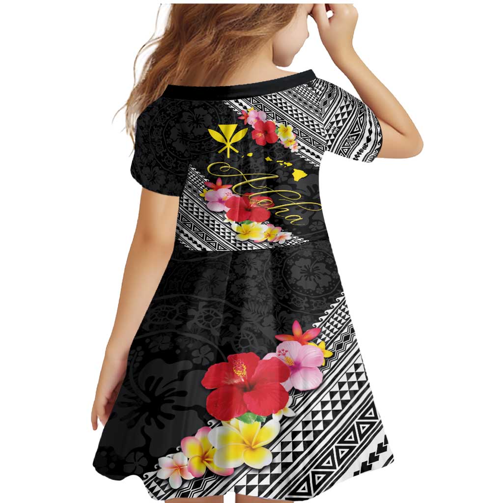 Aloha Hawaii Hibiscus and Plumeria Flowers Family Matching Mermaid Dress and Hawaiian Shirt Kanaka Maoli Tattoo Polynesian Pattern LT03 - Polynesian Pride