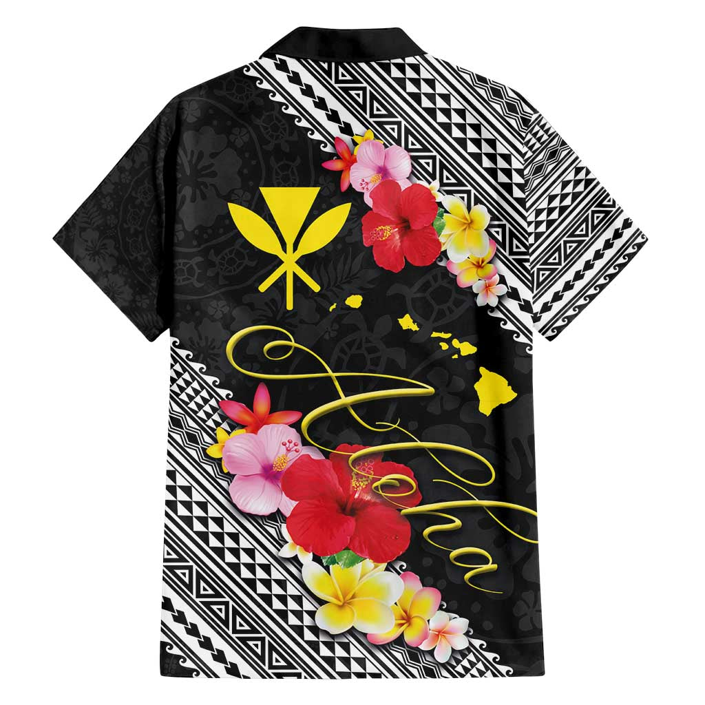 Aloha Hawaii Hibiscus and Plumeria Flowers Family Matching Tank Maxi Dress and Hawaiian Shirt Kanaka Maoli Tattoo Polynesian Pattern LT03 - Polynesian Pride