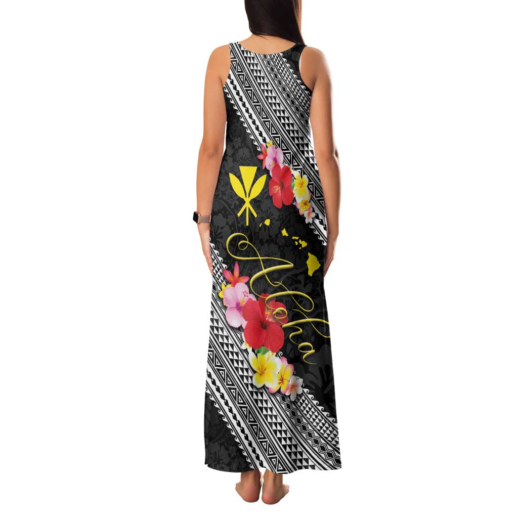Aloha Hawaii Hibiscus and Plumeria Flowers Family Matching Tank Maxi Dress and Hawaiian Shirt Kanaka Maoli Tattoo Polynesian Pattern LT03 - Polynesian Pride