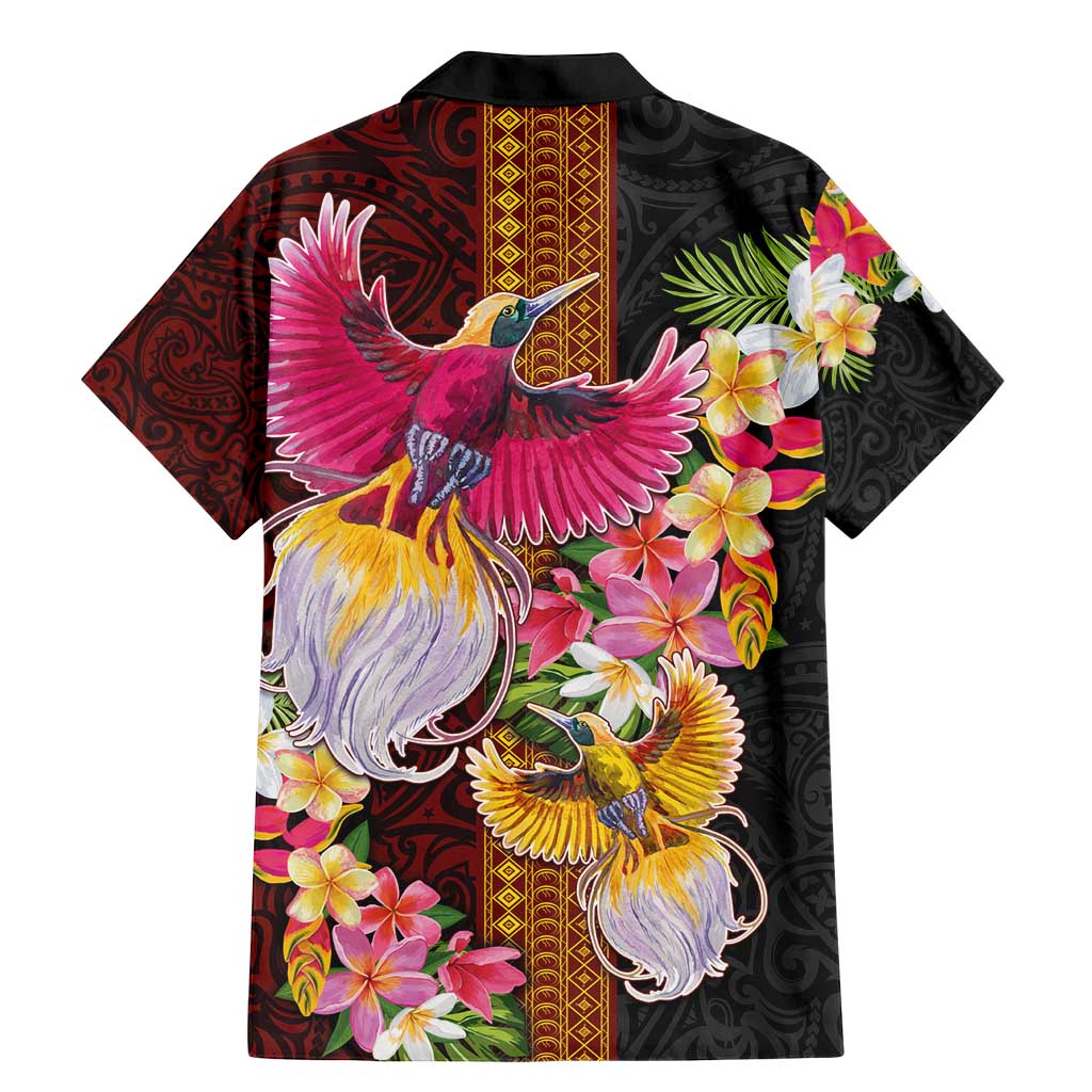 Papua New Guinea Birds and Frangipani Family Matching Mermaid Dress and Hawaiian Shirt Melanesian Art Tattoos LT03 - Polynesian Pride