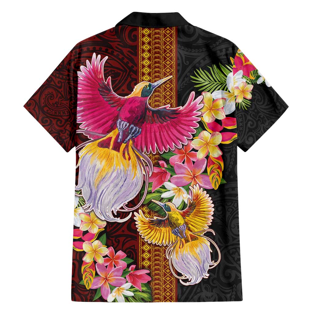 Papua New Guinea Birds and Frangipani Family Matching Summer Maxi Dress and Hawaiian Shirt Melanesian Art Tattoos LT03 - Polynesian Pride