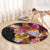 Papua New Guinea Birds and Frangipani Round Carpet Melanesian Art Tattoos - Polynesian Pride