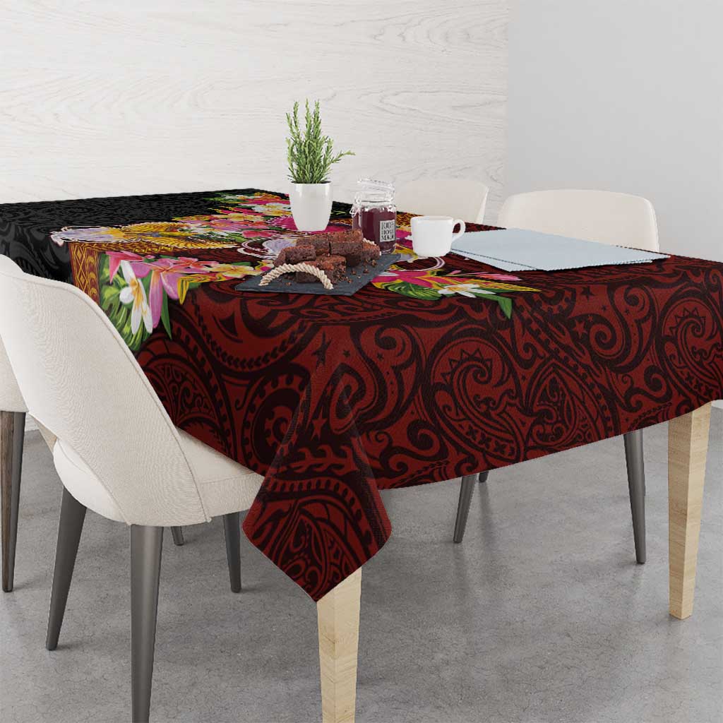 Papua New Guinea Birds and Frangipani Tablecloth Melanesian Art Tattoos LT03 - Polynesian Pride