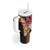 Papua New Guinea Birds and Frangipani Tumbler With Handle Melanesian Art Tattoos - Polynesian Pride