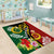 Melanesian Vanuatu Tribal Boar Tusk Area Rug Tropical Plants and Namele Motifs - Polynesian Pride