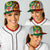 Melanesian Vanuatu Tribal Boar Tusk Baseball Net Cap Tropical Plants and Namele Motifs - Polynesian Pride