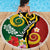 Melanesian Vanuatu Tribal Boar Tusk Beach Blanket Tropical Plants and Namele Motifs - Polynesian Pride