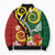 Melanesian Vanuatu Tribal Boar Tusk Bomber Puffer Jacket Tropical Plants and Namele Motifs - Polynesian Pride