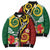 Melanesian Vanuatu Tribal Boar Tusk Bomber Puffer Jacket Tropical Plants and Namele Motifs - Polynesian Pride