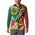 Melanesian Vanuatu Tribal Boar Tusk Button Sweatshirt Tropical Plants and Namele Motifs - Polynesian Pride