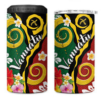 Melanesian Vanuatu Tribal Boar Tusk 4 in 1 Can Cooler Tumbler Tropical Plants and Namele Motifs LT03 One Size: 16 oz Green - Polynesian Pride