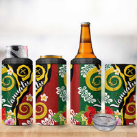 Melanesian Vanuatu Tribal Boar Tusk 4 in 1 Can Cooler Tumbler Tropical Plants and Namele Motifs LT03 - Polynesian Pride