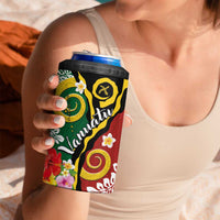 Melanesian Vanuatu Tribal Boar Tusk 4 in 1 Can Cooler Tumbler Tropical Plants and Namele Motifs LT03 - Polynesian Pride
