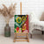 Melanesian Vanuatu Tribal Boar Tusk Canvas Wall Art Tropical Plants and Namele Motifs - Polynesian Pride