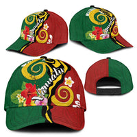 Melanesian Vanuatu Tribal Boar Tusk Classic Cap Tropical Plants and Namele Motifs - Polynesian Pride