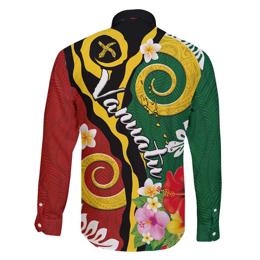 Melanesian Vanuatu Tribal Boar Tusk Family Matching Long Sleeve Bodycon Dress and Hawaiian Shirt Tropical Plants and Namele Motifs LT03 - Polynesian Pride