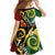 Melanesian Vanuatu Tribal Boar Tusk Family Matching Mermaid Dress and Hawaiian Shirt Tropical Plants and Namele Motifs - Polynesian Pride