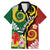 Melanesian Vanuatu Tribal Boar Tusk Family Matching Mermaid Dress and Hawaiian Shirt Tropical Plants and Namele Motifs - Polynesian Pride