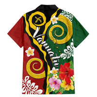 Melanesian Vanuatu Tribal Boar Tusk Family Matching Mermaid Dress and Hawaiian Shirt Tropical Plants and Namele Motifs LT03 - Polynesian Pride