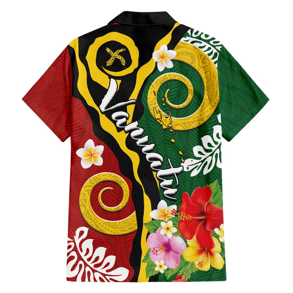 Melanesian Vanuatu Tribal Boar Tusk Family Matching Summer Maxi Dress and Hawaiian Shirt Tropical Plants and Namele Motifs LT03 - Polynesian Pride