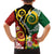 Melanesian Vanuatu Tribal Boar Tusk Family Matching Tank Maxi Dress and Hawaiian Shirt Tropical Plants and Namele Motifs - Polynesian Pride