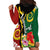 Melanesian Vanuatu Tribal Boar Tusk Hoodie Dress Tropical Plants and Namele Motifs - Polynesian Pride