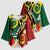 Melanesian Vanuatu Tribal Boar Tusk Kimono Sleeve Blouse Tropical Plants and Namele Motifs - Polynesian Pride