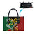 Melanesian Vanuatu Tribal Boar Tusk Leather Bag Tropical Plants and Namele Motifs - Polynesian Pride