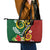 Melanesian Vanuatu Tribal Boar Tusk Leather Tote Bag Tropical Plants and Namele Motifs - Polynesian Pride