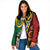 Melanesian Vanuatu Tribal Boar Tusk Padded Jacket Tropical Plants and Namele Motifs - Polynesian Pride