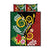 Melanesian Vanuatu Tribal Boar Tusk Quilt Bed Set Tropical Plants and Namele Motifs - Polynesian Pride
