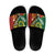 Melanesian Vanuatu Tribal Boar Tusk Slide Sandals Tropical Plants and Namele Motifs - Polynesian Pride