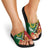 Melanesian Vanuatu Tribal Boar Tusk Slide Sandals Tropical Plants and Namele Motifs - Polynesian Pride