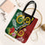 Melanesian Vanuatu Tribal Boar Tusk Tote Bag Tropical Plants and Namele Motifs - Polynesian Pride