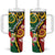 Melanesian Vanuatu Tribal Boar Tusk Tumbler With Handle Tropical Plants and Namele Motifs - Polynesian Pride