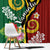 Melanesian Vanuatu Tribal Boar Tusk Window Curtain Tropical Plants and Namele Motifs - Polynesian Pride