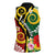 Melanesian Vanuatu Tribal Boar Tusk Women Sleeveless Polo Shirt Tropical Plants and Namele Motifs - Polynesian Pride