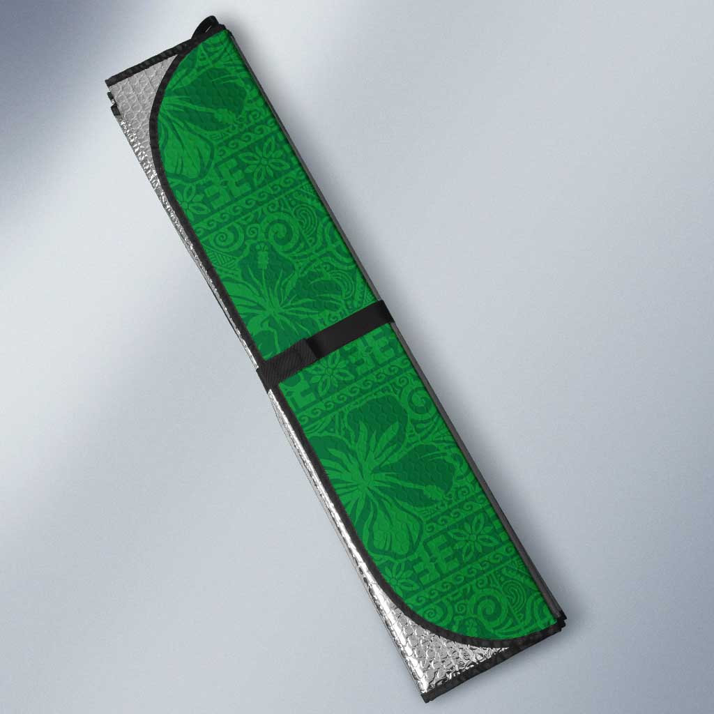 Vanuatu Christmas Auto Sun Shade Funny Santa with Namele and Boar Tusk Tribal - Polynesian Pride