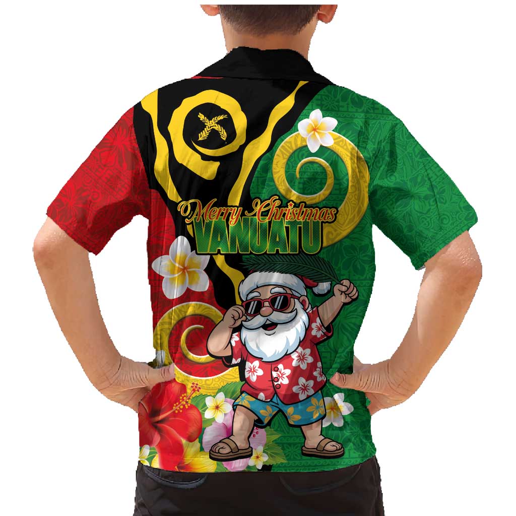 Vanuatu Christmas Family Matching Mermaid Dress and Hawaiian Shirt Funny Santa with Namele and Boar Tusk Tribal LT03 - Polynesian Pride