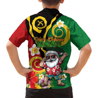 Vanuatu Christmas Family Matching Summer Maxi Dress and Hawaiian Shirt Funny Santa with Namele and Boar Tusk Tribal LT03 - Polynesian Pride