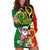 Vanuatu Christmas Hoodie Dress Funny Santa with Namele and Boar Tusk Tribal - Polynesian Pride