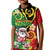 Vanuatu Christmas Kid Polo Shirt Funny Santa with Namele and Boar Tusk Tribal - Polynesian Pride