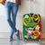 Vanuatu Christmas Luggage Cover Funny Santa with Namele and Boar Tusk Tribal - Polynesian Pride