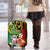 Vanuatu Christmas Luggage Cover Funny Santa with Namele and Boar Tusk Tribal - Polynesian Pride