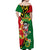 Vanuatu Christmas Off Shoulder Maxi Dress Funny Santa with Namele and Boar Tusk Tribal - Polynesian Pride