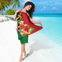 Vanuatu Christmas Sarong Funny Santa with Namele and Boar Tusk Tribal - Polynesian Pride