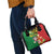 Vanuatu Christmas Shoulder Handbag Funny Santa with Namele and Boar Tusk Tribal - Polynesian Pride